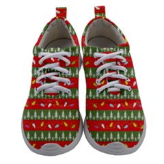 Christmas Papers Red And Green Women Athletic Shoes by Ndabl3x