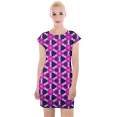 Digital Art Artwork Abstract Cap Sleeve Bodycon Dress by Ndabl3x