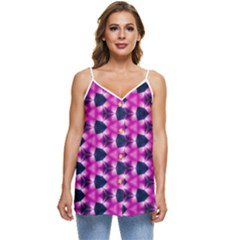 Digital Art Artwork Abstract Casual Spaghetti Strap Chiffon Top by Ndabl3x