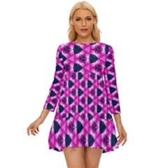 Digital Art Artwork Abstract Long Sleeve Babydoll Dress by Ndabl3x