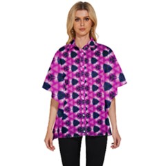 Digital Art Artwork Abstract Women s Batwing Button Up Shirt