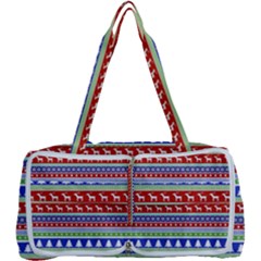 Christmas Color Stripes Pattern Multi Function Bag by Ndabl3x