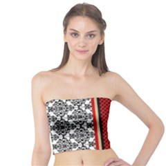 Background Damask Red Black Tube Top by Ndabl3x