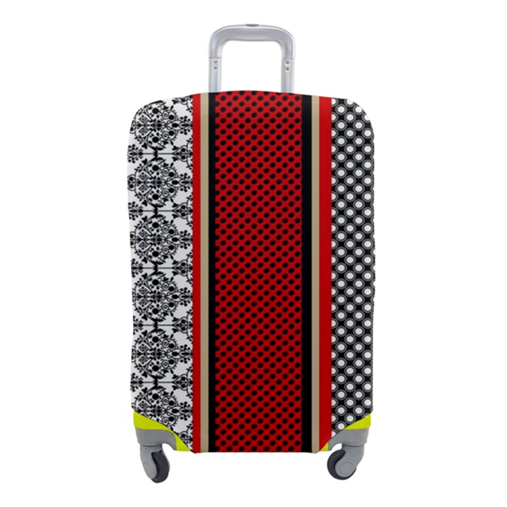 Background Damask Red Black Luggage Cover (Small)