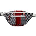 Background Damask Red Black Fanny Pack View1