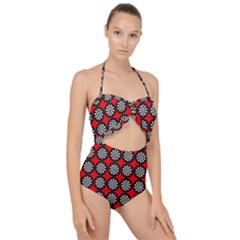 Dart Board Target Game Scallop Top Cut Out Swimsuit by Ndabl3x