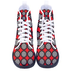 Dart Board Target Game Men s High-top Canvas Sneakers by Ndabl3x