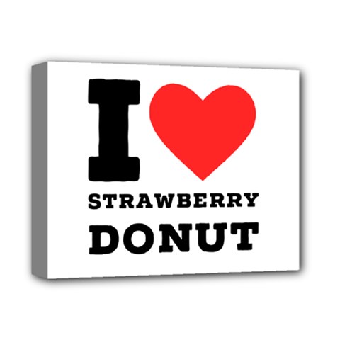 I Love Strawberry Donut Deluxe Canvas 14  X 11  (stretched) by ilovewhateva