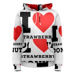 I Love Strawberry Donut Women s Pullover Hoodie by ilovewhateva