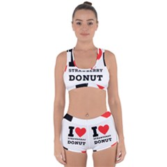 I Love Strawberry Donut Racerback Boyleg Bikini Set by ilovewhateva