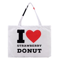 I Love Strawberry Donut Medium Tote Bag by ilovewhateva