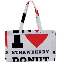 I Love Strawberry Donut Canvas Work Bag by ilovewhateva