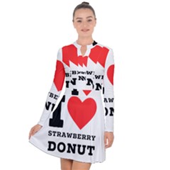 I Love Strawberry Donut Long Sleeve Panel Dress by ilovewhateva