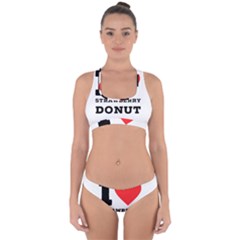 I Love Strawberry Donut Cross Back Hipster Bikini Set by ilovewhateva