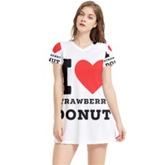 I Love Strawberry Donut Women s Sports Skirt by ilovewhateva