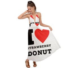 I Love Strawberry Donut Backless Maxi Beach Dress by ilovewhateva