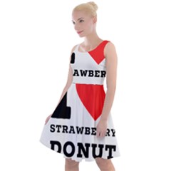 I Love Strawberry Donut Knee Length Skater Dress by ilovewhateva