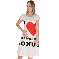 I Love Strawberry Donut Classic Short Sleeve Dress by ilovewhateva