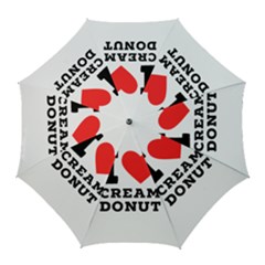 I Love Cream Donut  Golf Umbrellas by ilovewhateva