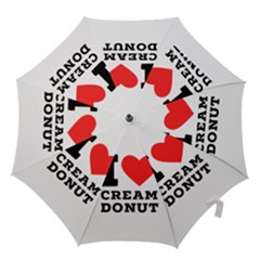 I Love Cream Donut  Hook Handle Umbrellas (large) by ilovewhateva