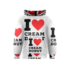 I Love Cream Donut  Kids  Pullover Hoodie by ilovewhateva