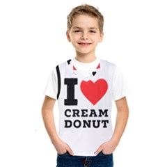 I Love Cream Donut  Kids  Basketball Tank Top by ilovewhateva