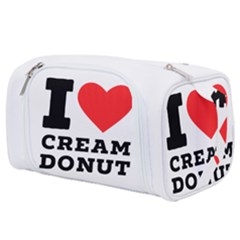 I Love Cream Donut  Toiletries Pouch by ilovewhateva