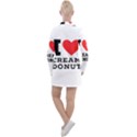 I love cream donut  Women s Long Sleeve Casual Dress View2