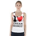 I love cream donut  Racer Back Sports Top View1