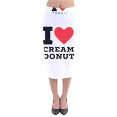 I Love Cream Donut  Velvet Midi Pencil Skirt by ilovewhateva