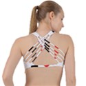 I love cream donut  Criss Cross Racerback Sports Bra View2