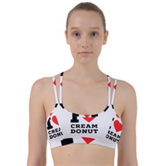 I Love Cream Donut  Line Them Up Sports Bra by ilovewhateva