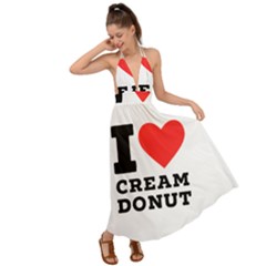 I Love Cream Donut  Backless Maxi Beach Dress by ilovewhateva