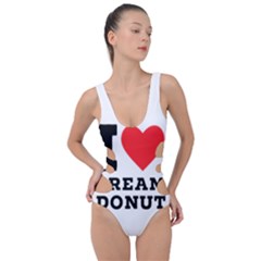 I Love Cream Donut  Side Cut Out Swimsuit by ilovewhateva