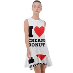 I Love Cream Donut  Frill Swing Dress by ilovewhateva