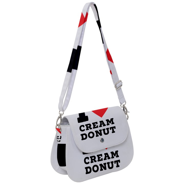 I love cream donut  Saddle Handbag