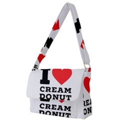 I Love Cream Donut  Full Print Messenger Bag (l) by ilovewhateva