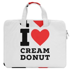 I Love Cream Donut  Macbook Pro 16  Double Pocket Laptop Bag  by ilovewhateva