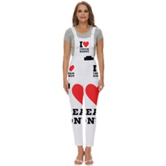 I Love Cream Donut  Women s Pinafore Overalls Jumpsuit by ilovewhateva