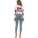 I love cream donut  Long Sleeve V-Neck Top View4