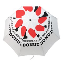 I Love Chocolate Donut Folding Umbrellas by ilovewhateva