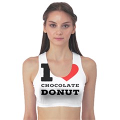 I Love Chocolate Donut Sports Bra by ilovewhateva