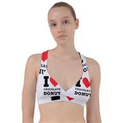 I Love Chocolate Donut Sweetheart Sports Bra by ilovewhateva