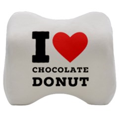 I Love Chocolate Donut Velour Head Support Cushion by ilovewhateva