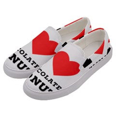 I Love Chocolate Donut Men s Canvas Slip Ons by ilovewhateva