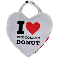 I Love Chocolate Donut Giant Heart Shaped Tote by ilovewhateva