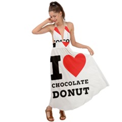 I Love Chocolate Donut Backless Maxi Beach Dress by ilovewhateva