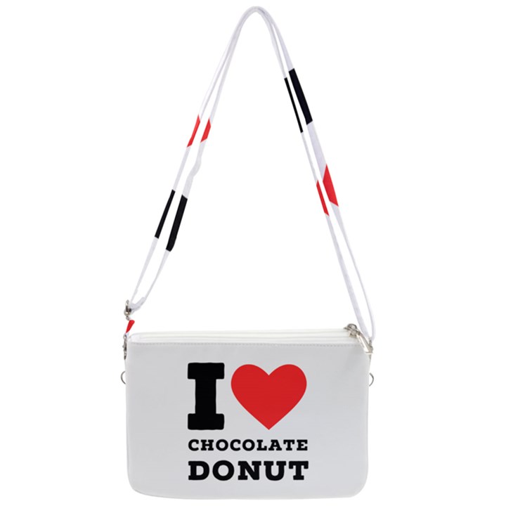 I love chocolate donut Double Gusset Crossbody Bag