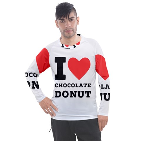 I Love Chocolate Donut Men s Pique Long Sleeve Tee by ilovewhateva