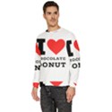 I love chocolate donut Men s Fleece Sweatshirt View2